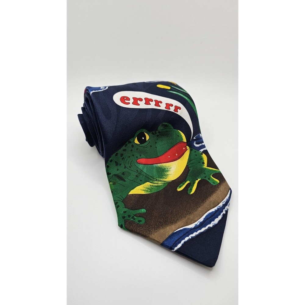 Vintage 1996 BudWeisErrr Frogs Genuine Collection Budweiser Tie Anheiser Busch